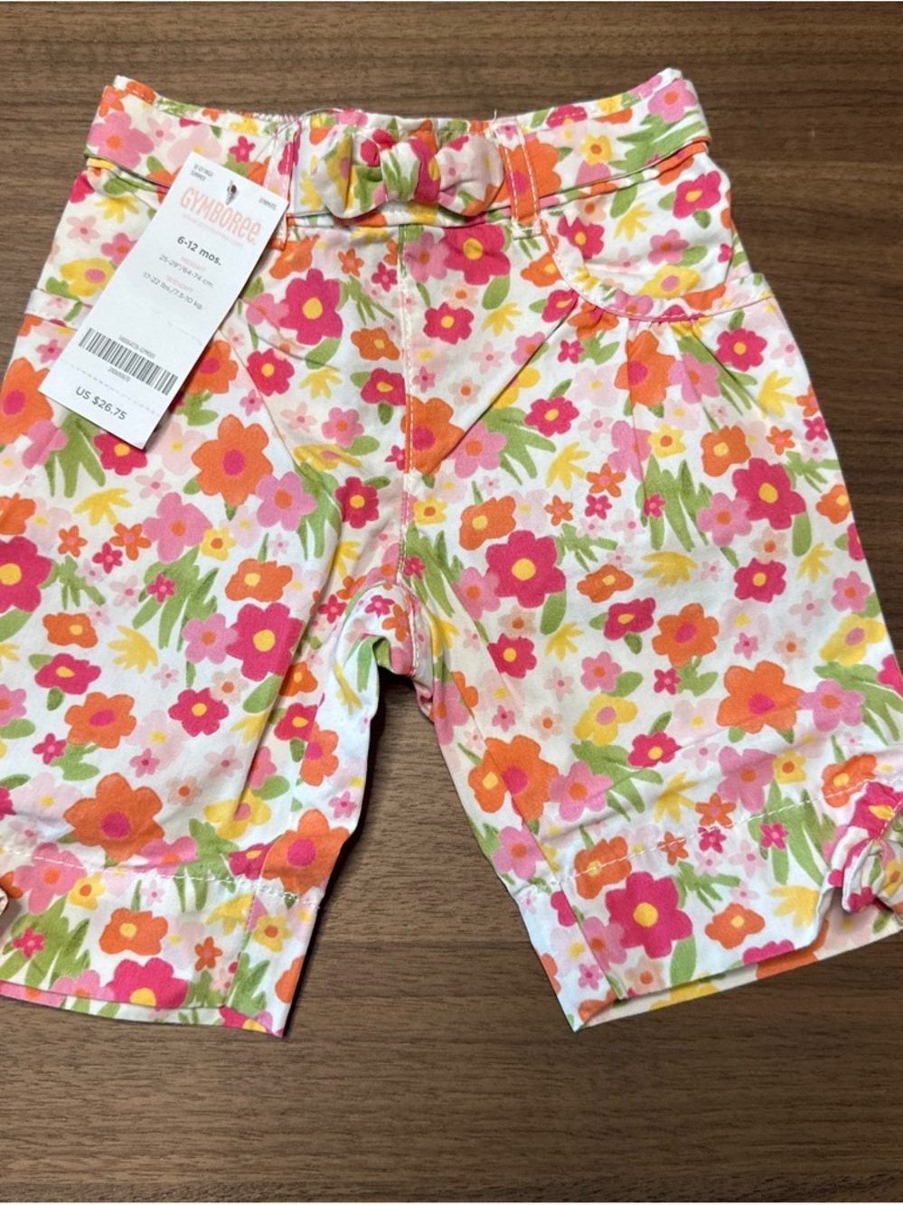 Gymboree Floral Pull-On Pants - Pink, Orange & Green